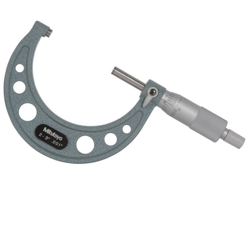 Mitutoyo 103-179 Outside Micrometer, Baked-enamel Finish, Ratchet Stop, 2-3" Range, 0.001" Graduation, +/-0.0001" Accuracy - Image 1